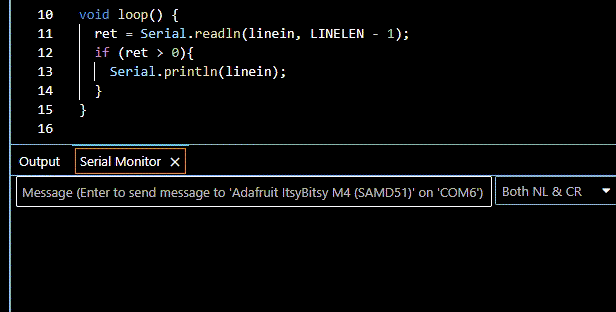 readln for Arduino example